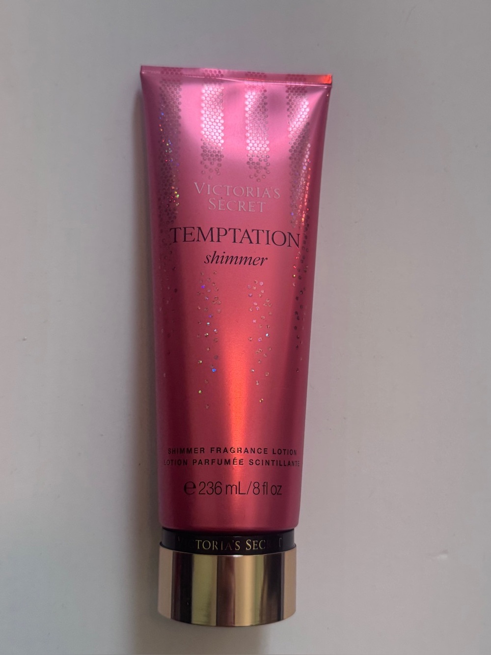 ❤️Victoria's Secret Temptation Shimmer Lotion - Pink with Gold Cap New unopened